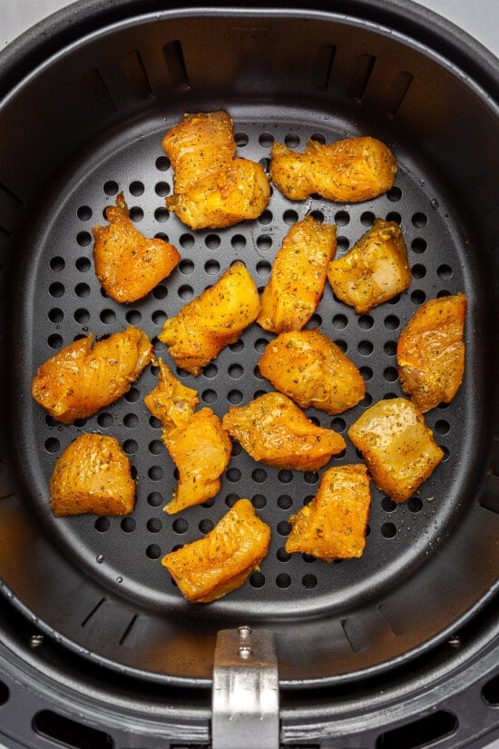 Chicken breast in the air fryer basket