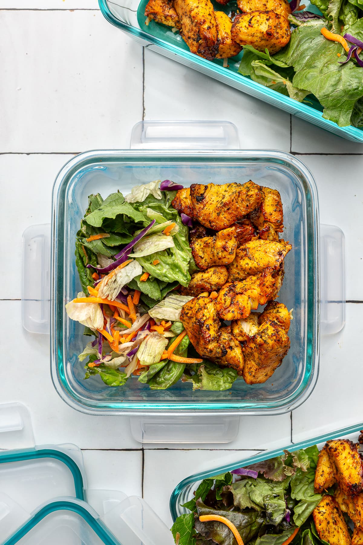 Chicken Bites with salad