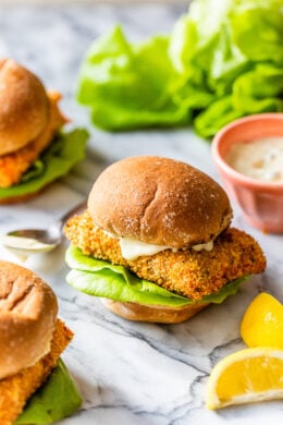 Air Fryer Salmon Sandwich