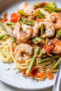 Angel Hair with Shrimp and Asparagus