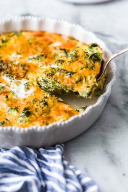 Crustless Broccoli Cheddar Quiche