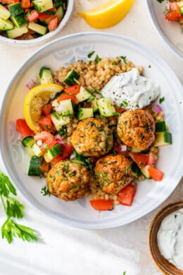 Mediterranean Meatball Bowl