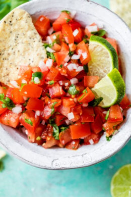 Pico de Gallo with a chip.