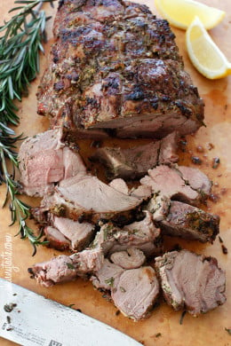 This roasted boneless leg of lamb seasoned with rosemary, lemon juice, dijon mustard and garlic is a succulent Easter delight that truly celebrates Spring.