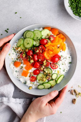 Savory Cottage Cheese Bowl