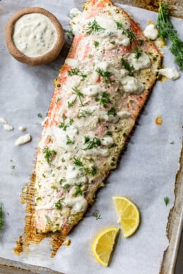 slow roasted salmon